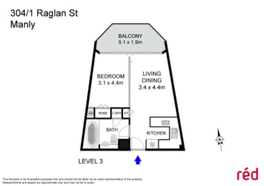 Property 304/1 Raglan Street, Manly NSW 2095 FLOORPLAN 0