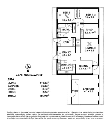 Property 46 Caledonia Avenue, Woodside SA 5244 FLOORPLAN 0