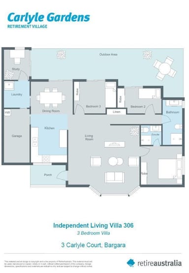 Property Independent Living Villa 306, 3 Carlyle Court, BARGARA QLD 4670 FLOORPLAN 0