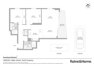Property 1403, 221 Miller Street, NORTH SYDNEY NSW 2060 FLOORPLAN 0