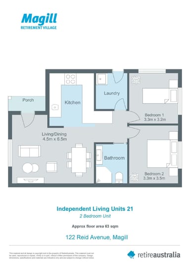 Property Independent Living Unit 21, 122 Reid Avenue, MAGILL SA 5072 FLOORPLAN 0