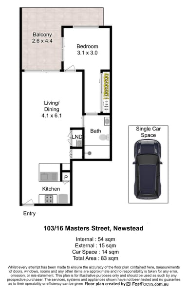 Property 103/16 Masters Street, Newstead QLD 4006 FLOORPLAN 0