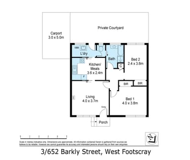 Property 3/652 Barkly Street, West Footscray VIC 3012 FLOORPLAN 0