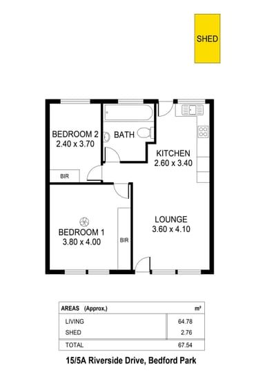 Property 15/5A Riverside Drive, BEDFORD PARK SA 5042 FLOORPLAN 0