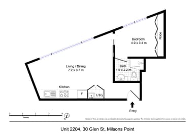 Property Unit 2204, 30 Glen St, Milsons Point NSW 2061 FLOORPLAN 0