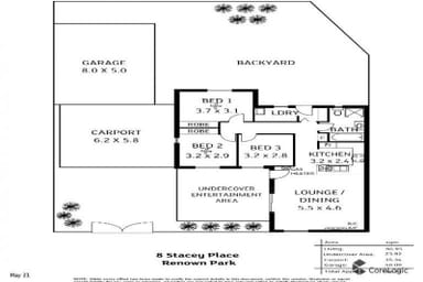 Property 8 Stacey Place, Renown Park SA 5008 FLOORPLAN 0