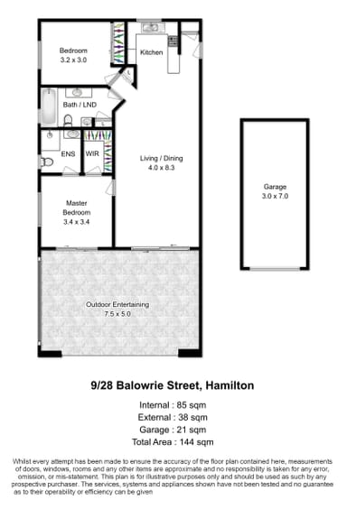 Property 9/28 Balowrie Street, Hamilton QLD 4007 FLOORPLAN 0