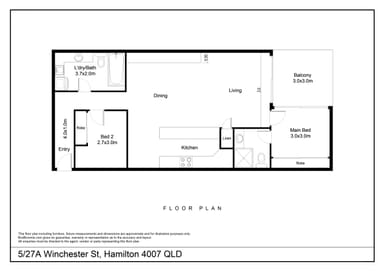 Property 5, 27A WINCHESTER STREET, HAMILTON QLD 4007 FLOORPLAN 0