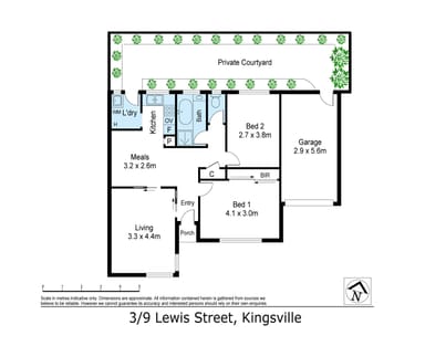 Property 3/9 Lewis Street, Kingsville VIC 3012 FLOORPLAN 0